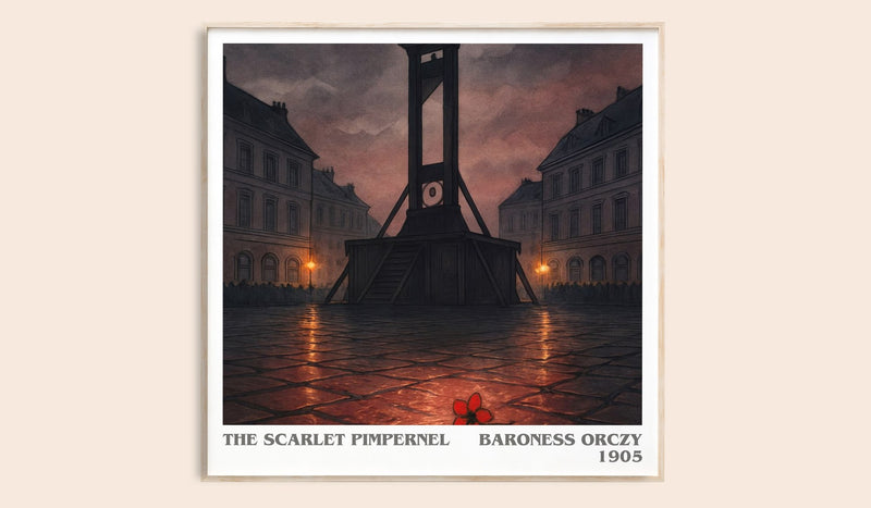 The Scarlet Pimpernel Literary Art Print by Baroness Orczy (Square style)