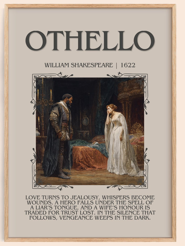 Othello Minimalist Book Poster by William Shakespeare