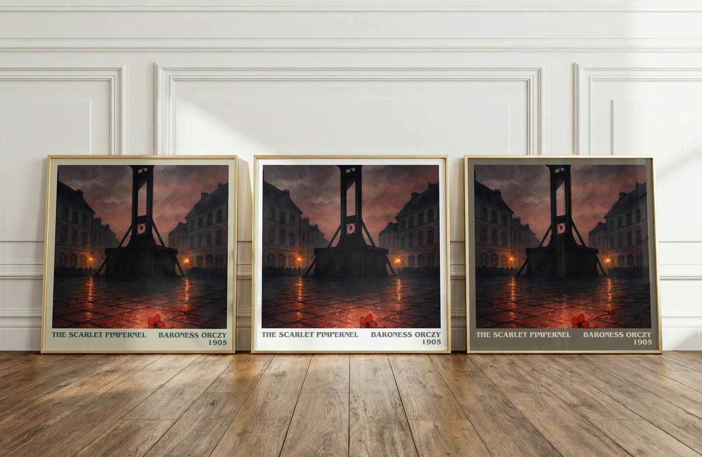 The Scarlet Pimpernel literary art print colour and style options – Baroness Orczy book art