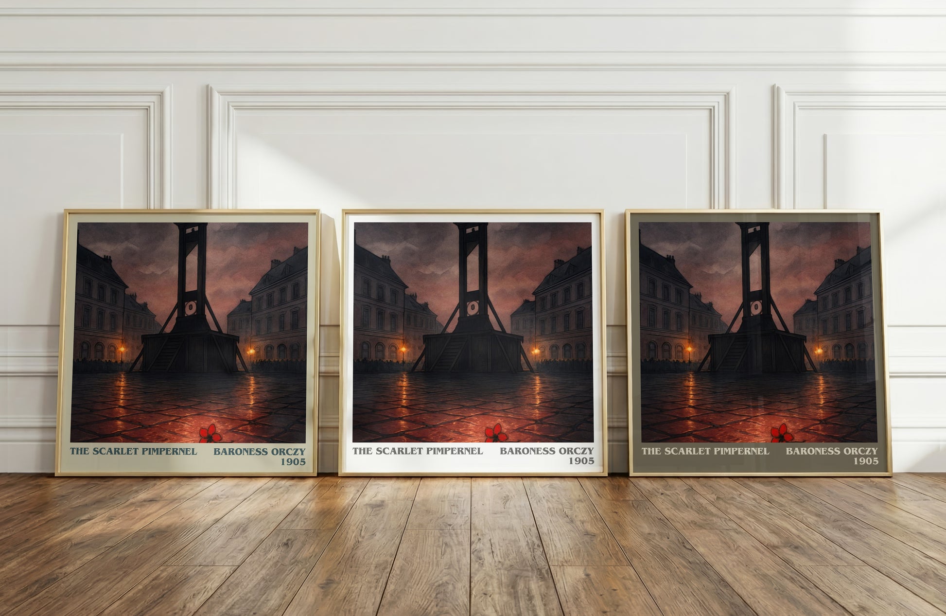 The Scarlet Pimpernel literary art print colour and style options – Baroness Orczy book art