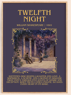 Twelfth Night Minimalist Book Poster by William Shakespeare