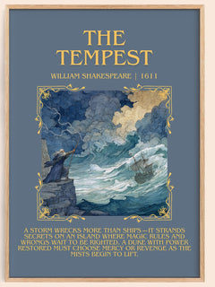 The Tempest Minimalist Book Poster by William Shakespeare