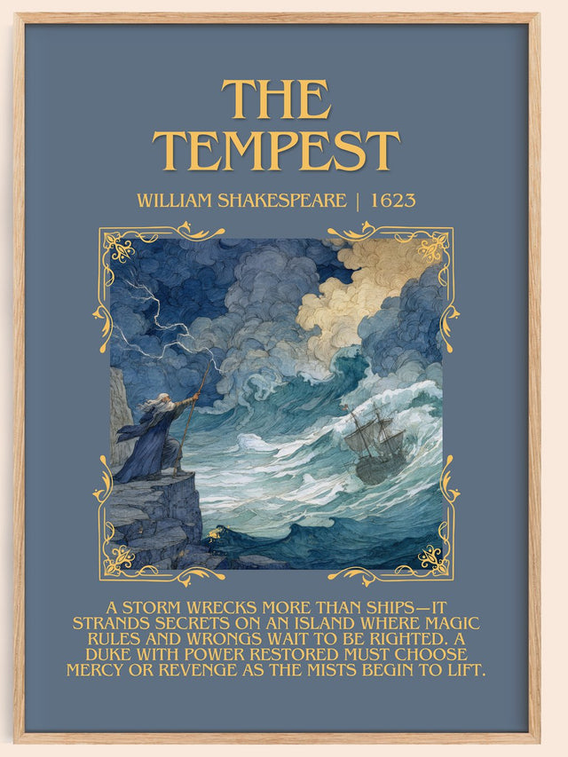 The Tempest Minimalist Book Poster by William Shakespeare