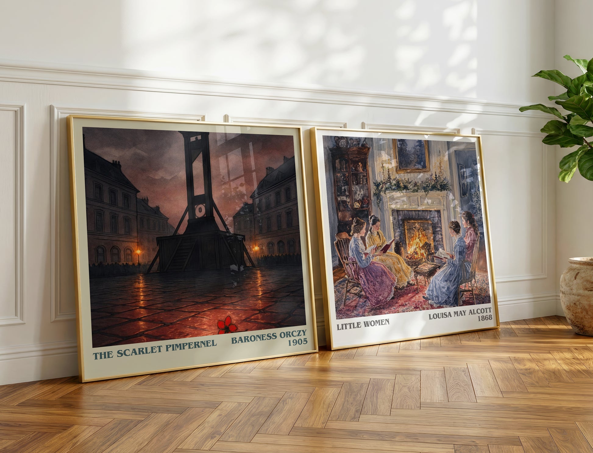 The Scarlet Pimpernel literary print on bookshelf – Baroness Orczy fan gift