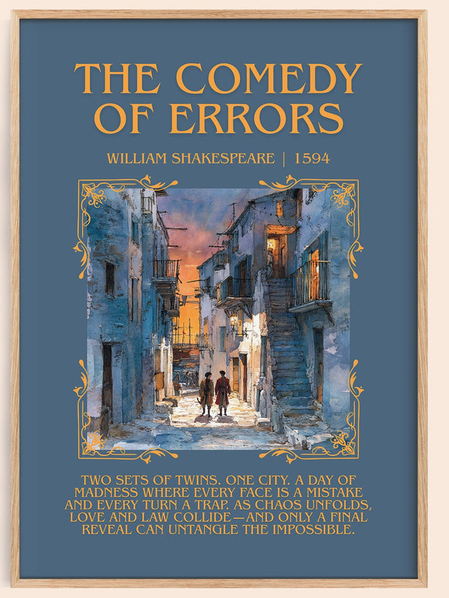 The Comedy of Errors Minimalist Book Poster by William Shakespeare