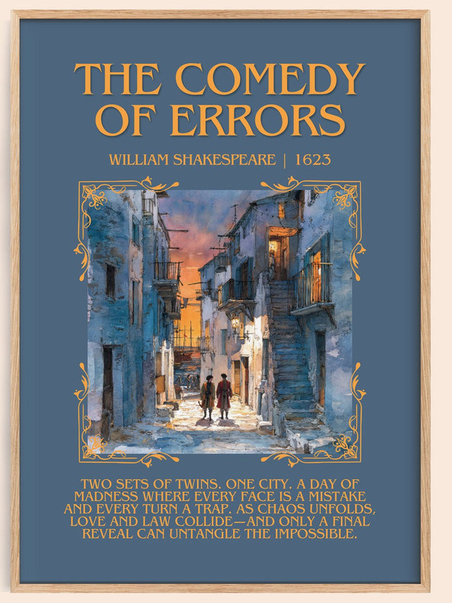 The Comedy of Errors Minimalist Book Poster by William Shakespeare