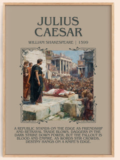 Julius Caesar Minimalist Book Poster by William Shakespeare