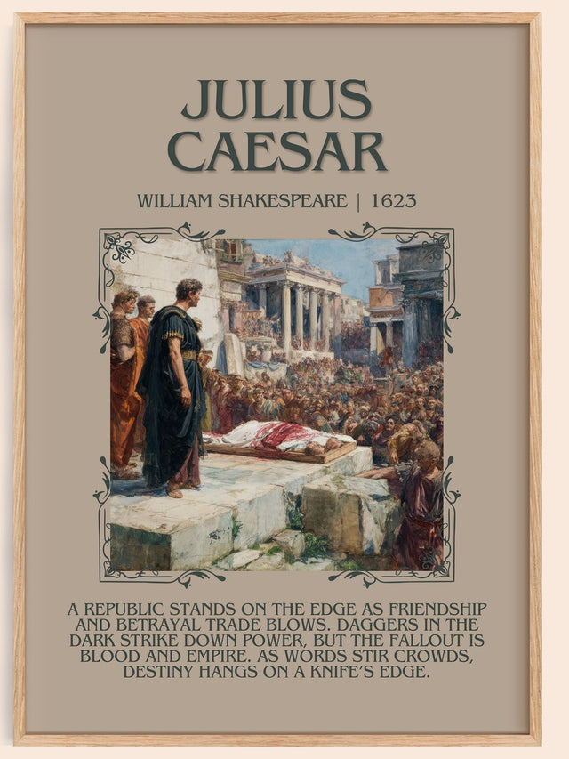 Julius Caesar Minimalist Book Poster by William Shakespeare