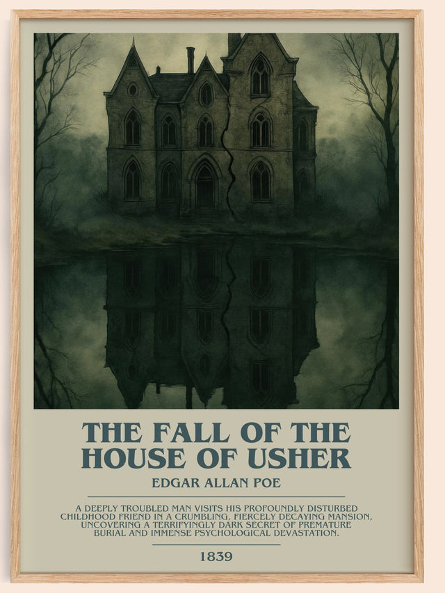 The Fall Of The House Of Usher Bookish Wall Art by Edgar Allan Poe