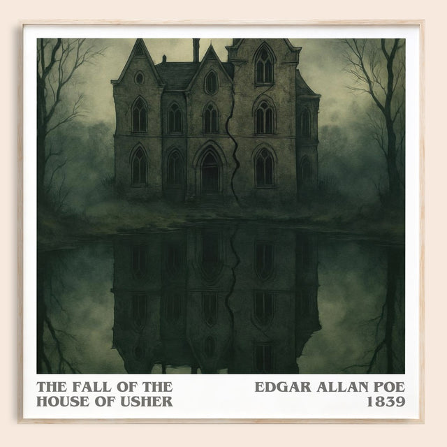 The Fall Of The House Of Usher Literary Art Print by Edgar Allan Poe