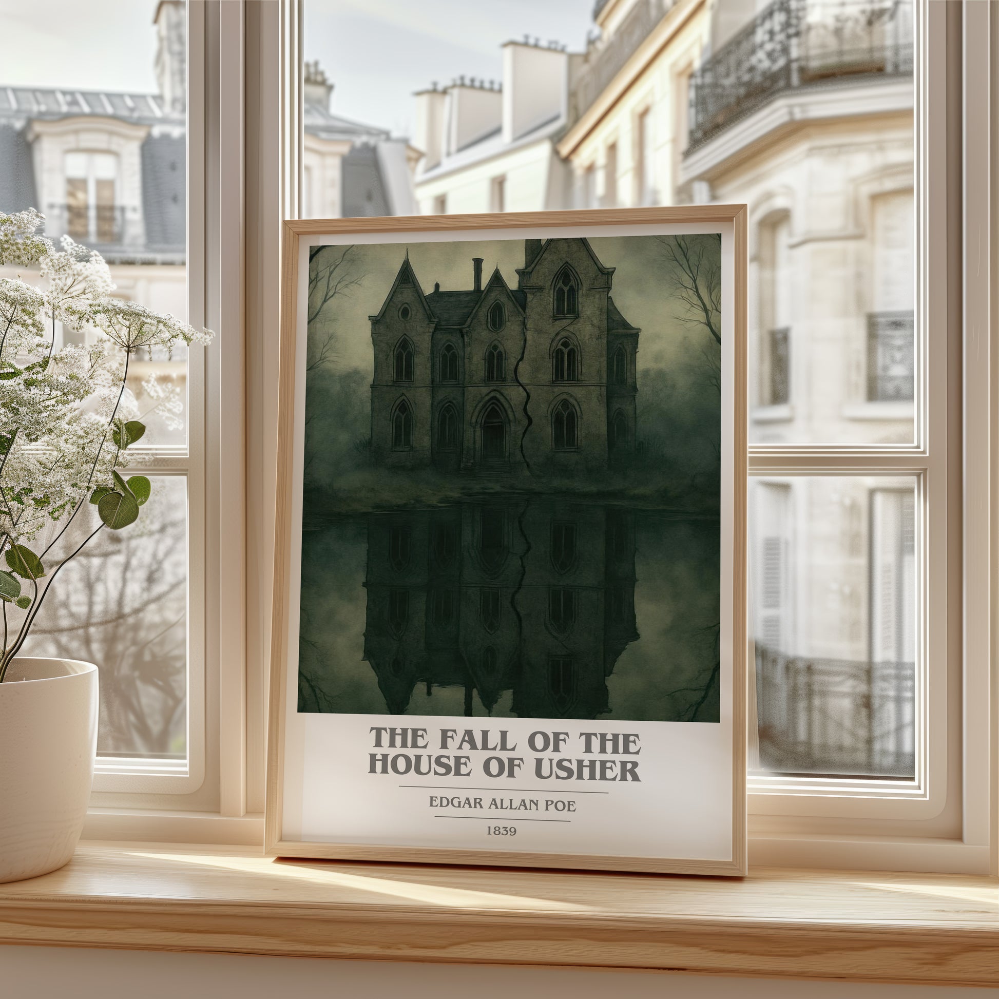 The Fall Of The House Of Usher book cover poster colour and style options – Edgar Allan Poe book art