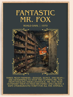Fantastic Mr. Fox Minimalist Book Poster by Roald Dahl
