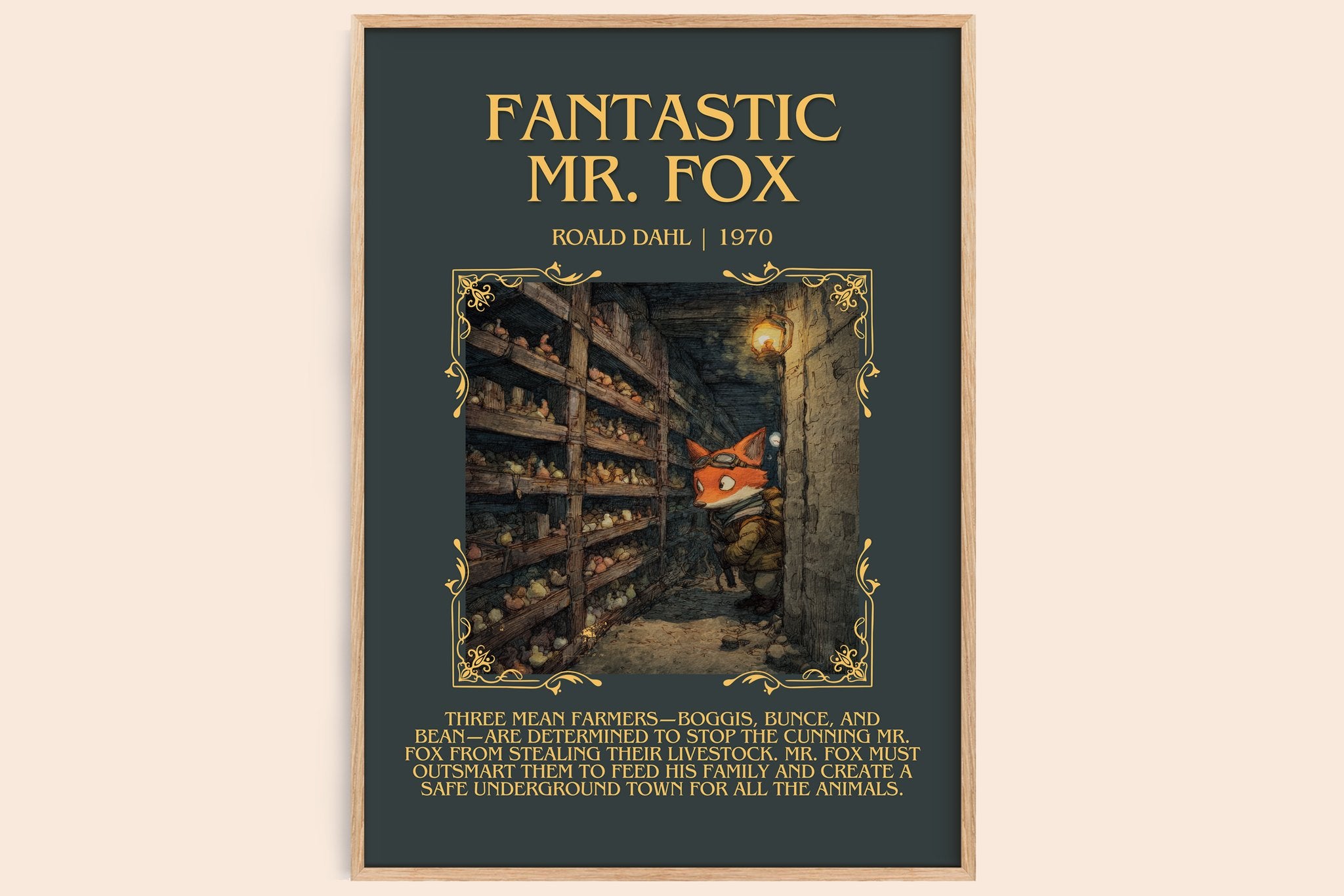 Fantastic Mr. Fox Minimalist Book Poster by Roald Dahl