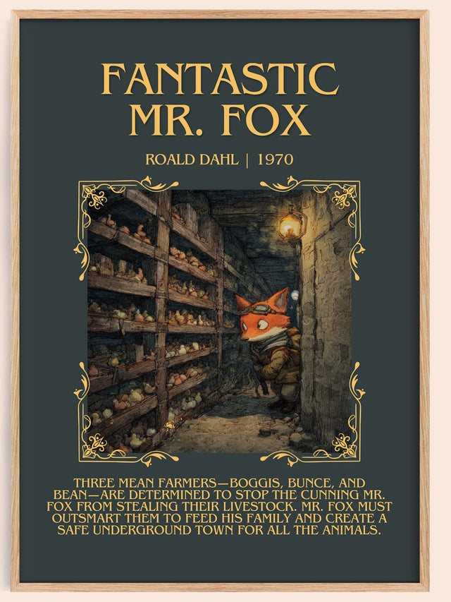 Fantastic Mr. Fox Minimalist Book Poster by Roald Dahl