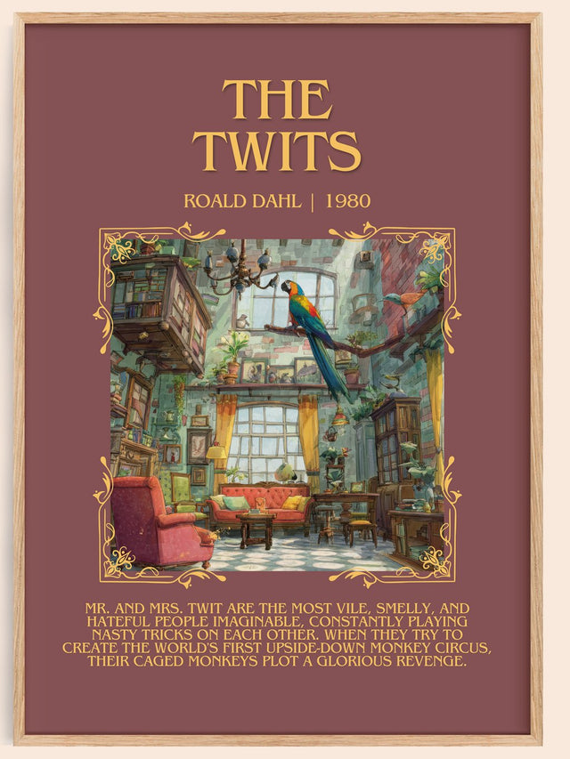 The Twits Minimalist Book Poster by Roald Dahl