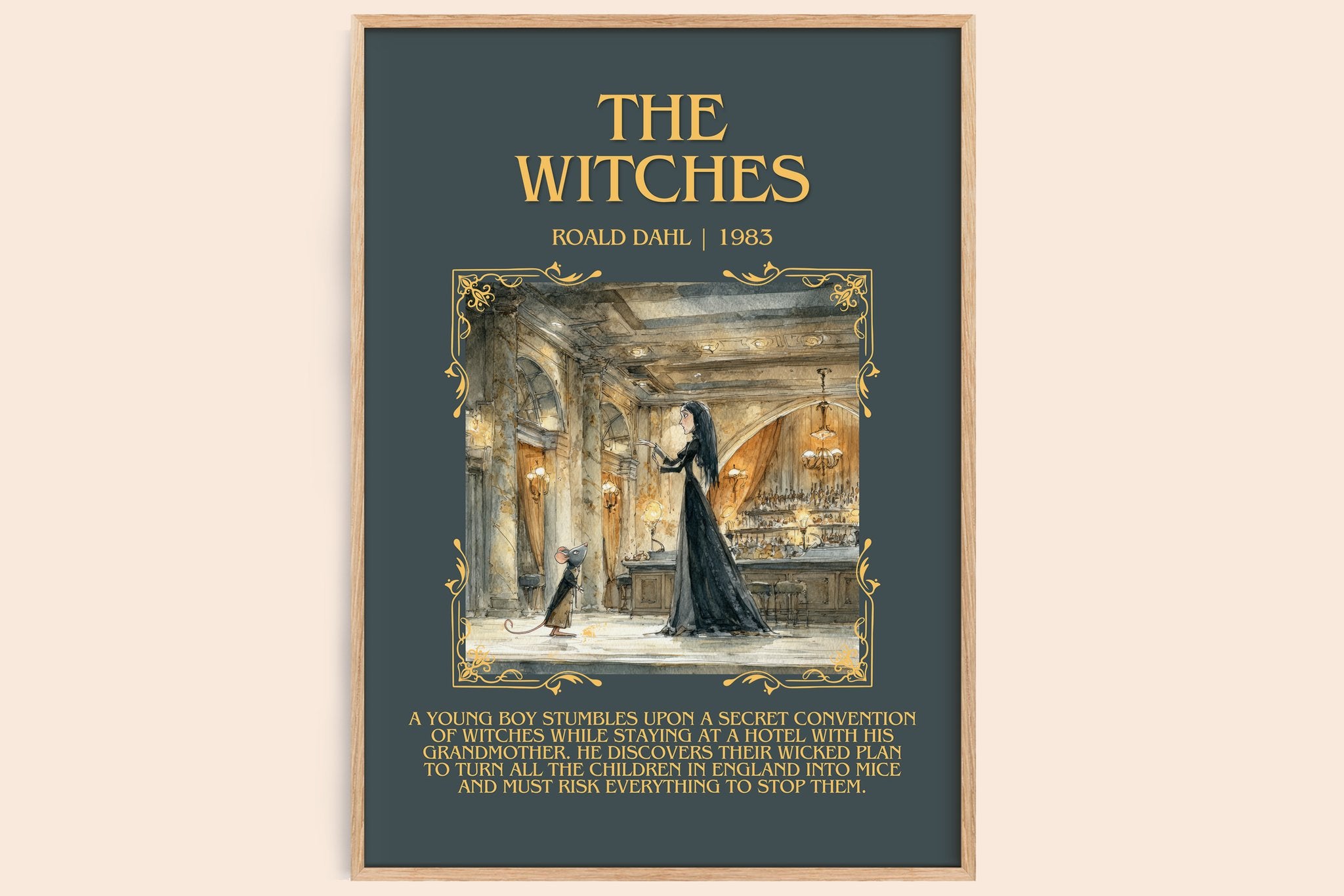 The Witches Minimalist Book Poster by Roald Dahl