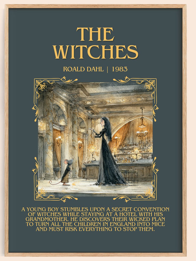 The Witches Minimalist Book Poster by Roald Dahl