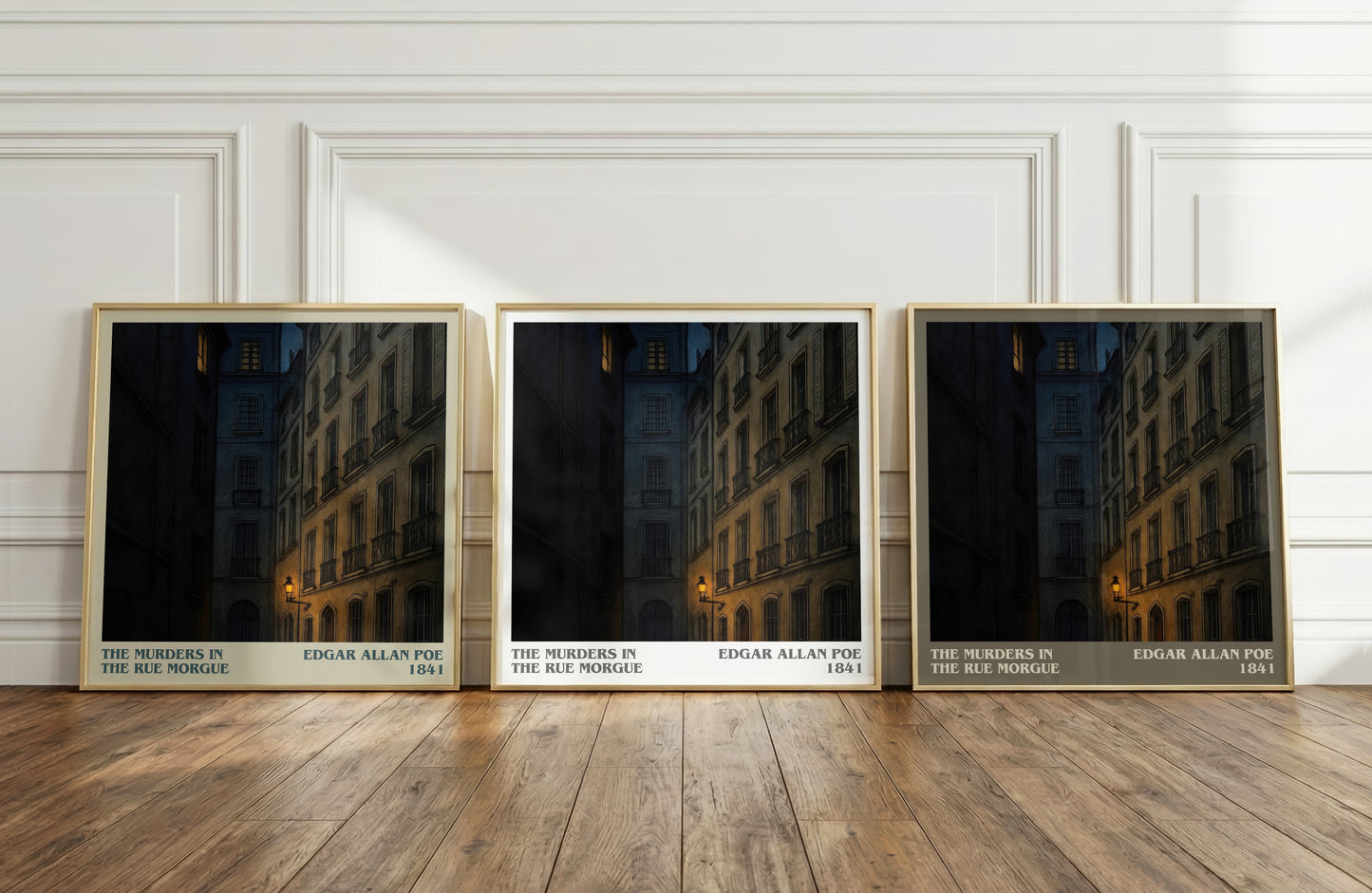 The Murders In The Rue Morgue literary art print colour and style options – Edgar Allan Poe book art