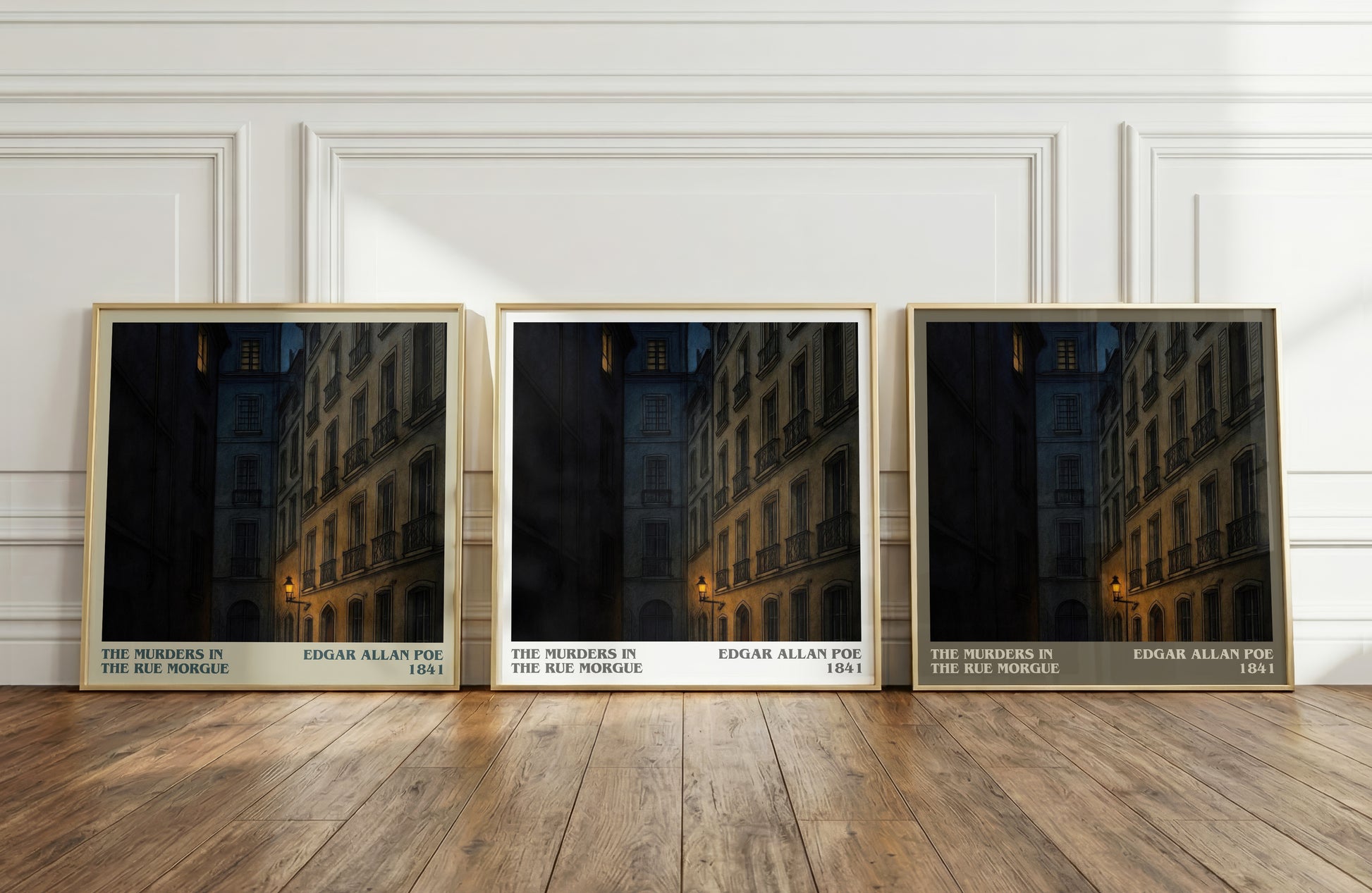 The Murders In The Rue Morgue literary art print colour and style options – Edgar Allan Poe book art
