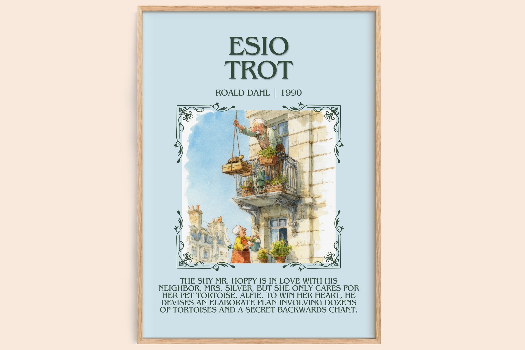 Esio Trot Minimalist Book Poster by Roald Dahl