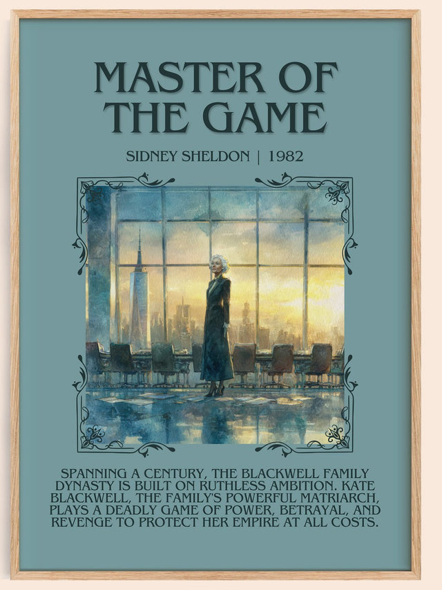 Master of the Game Minimalist Book Poster by Sidney Sheldon
