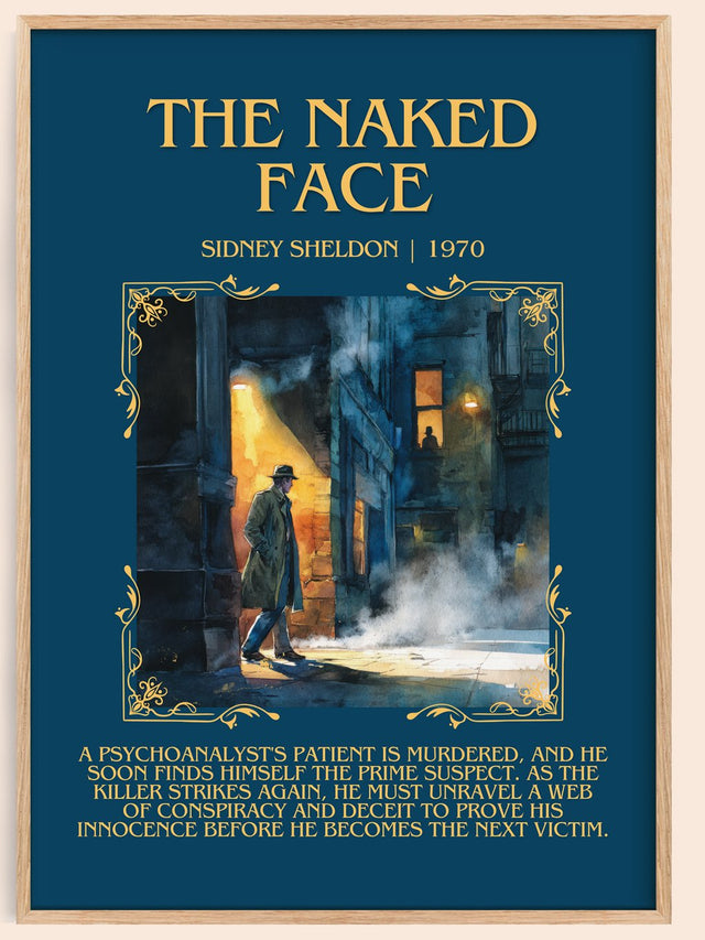 The Naked Face Minimalist Book Poster by Sidney Sheldon