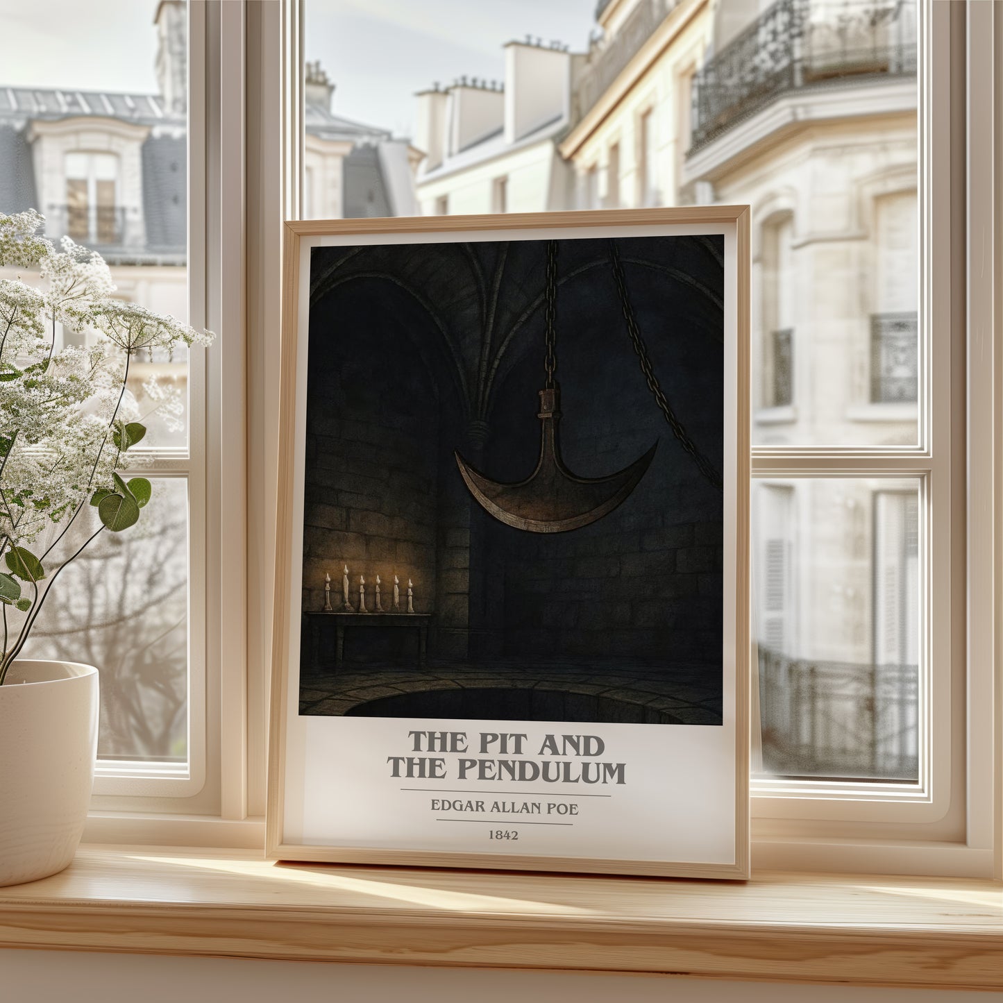 The Pit And The Pendulum book cover poster colour and style options – Edgar Allan Poe book art