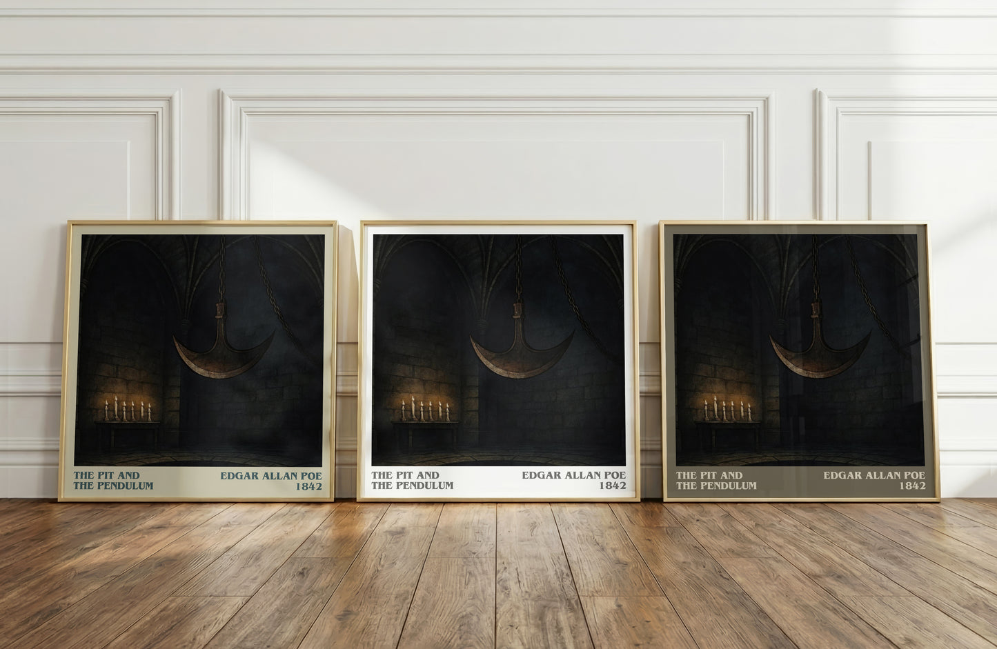 The Pit And The Pendulum literary art print colour and style options – Edgar Allan Poe book art