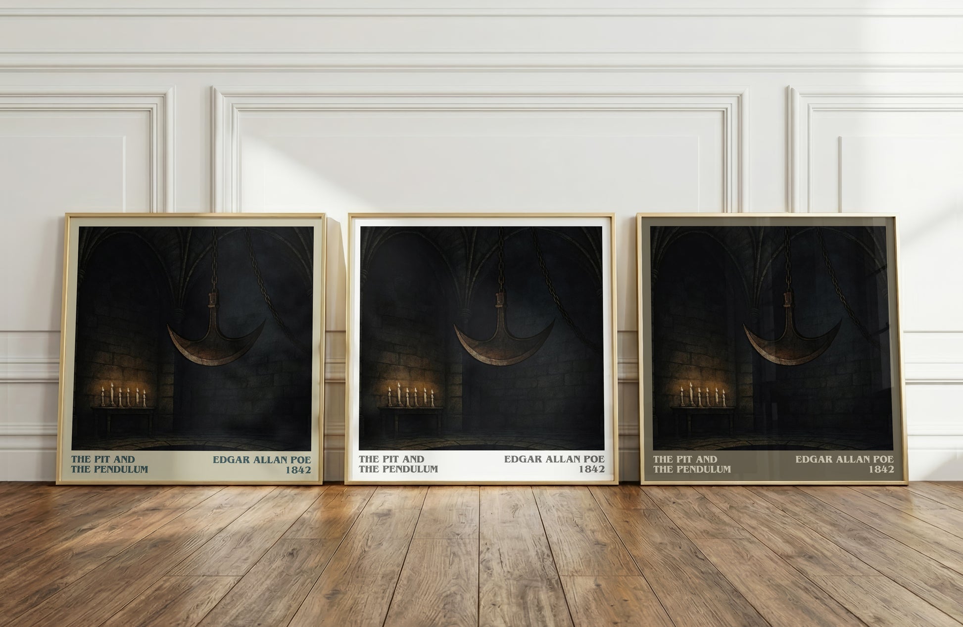 The Pit And The Pendulum literary art print colour and style options – Edgar Allan Poe book art