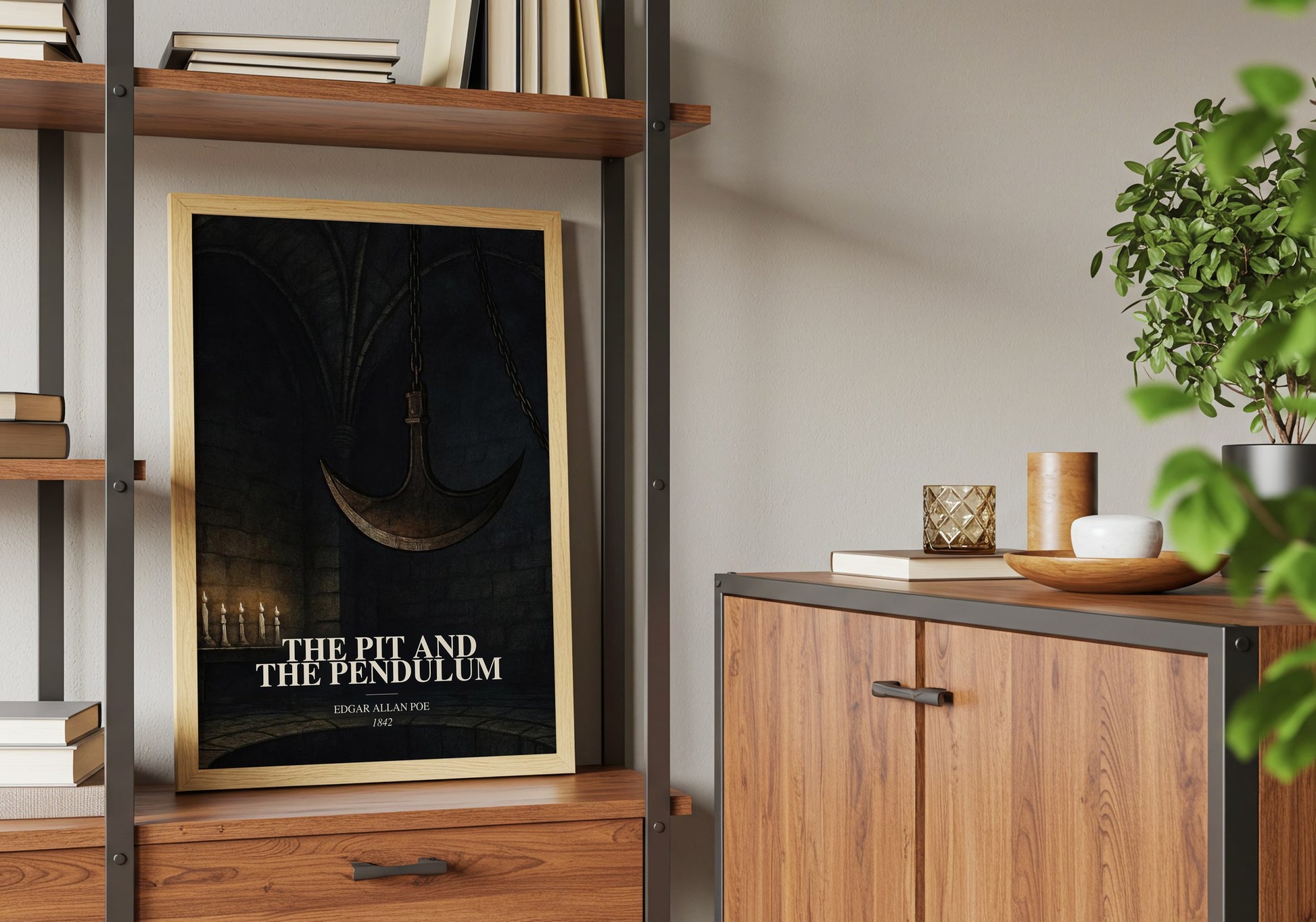 The Pit And The Pendulum book watercolour illustration paper finish options – matte satin gloss