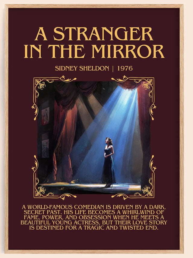 A Stranger in the Mirror Minimalist Book Poster by Sidney Sheldon