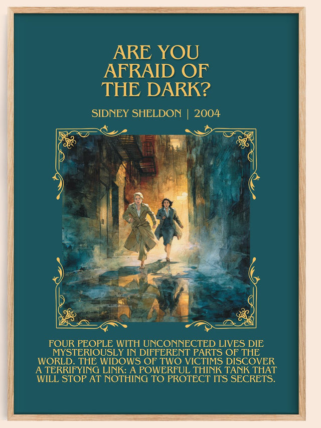 Are You Afraid of the Dark? Minimalist Book Poster by Sidney Sheldon