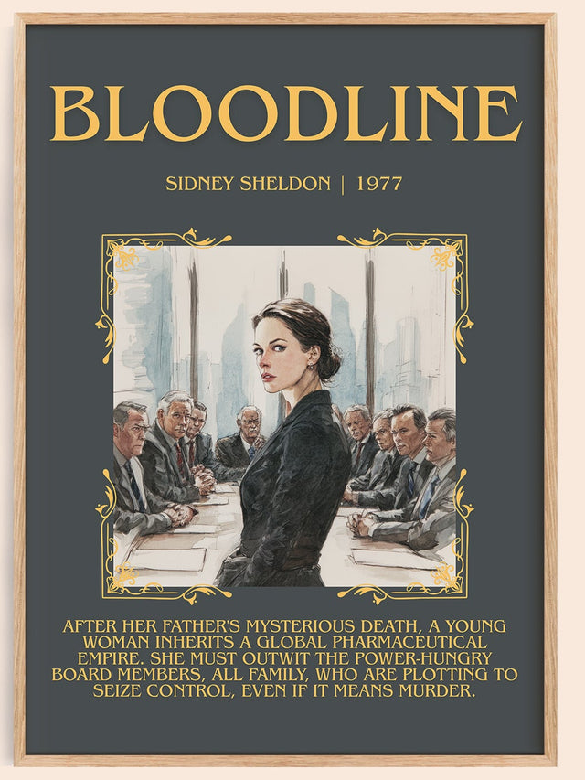 Bloodline Minimalist Book Poster by Sidney Sheldon