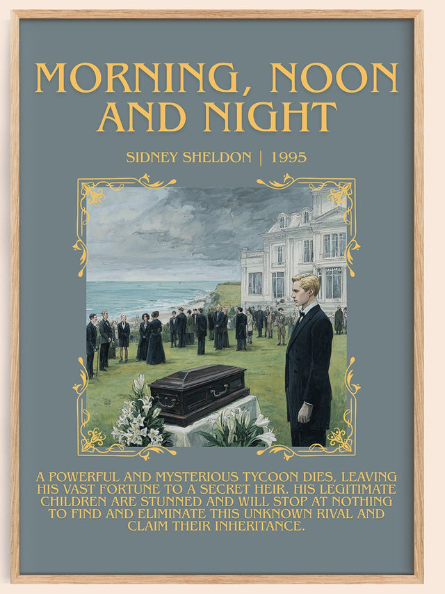 Morning, Noon and Night Minimalist Book Poster by Sidney Sheldon