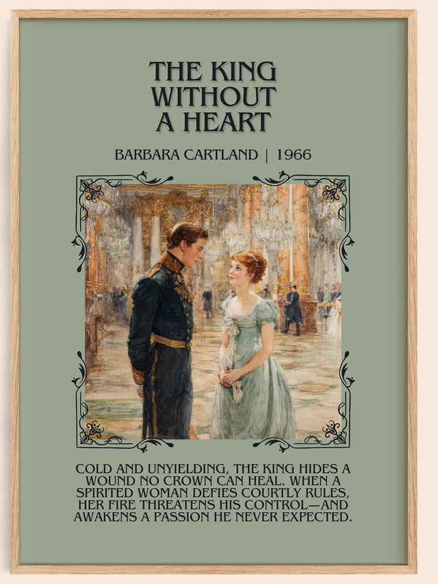 The King Without A heart Minimalist Book Poster by Barbara Cartland