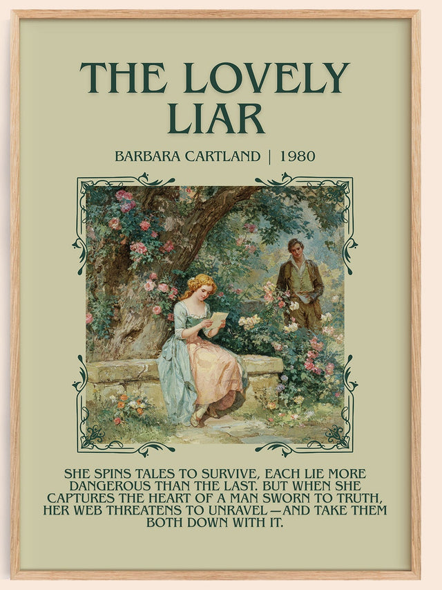 The Lovely Liar Minimalist Book Poster by Barbara Cartland