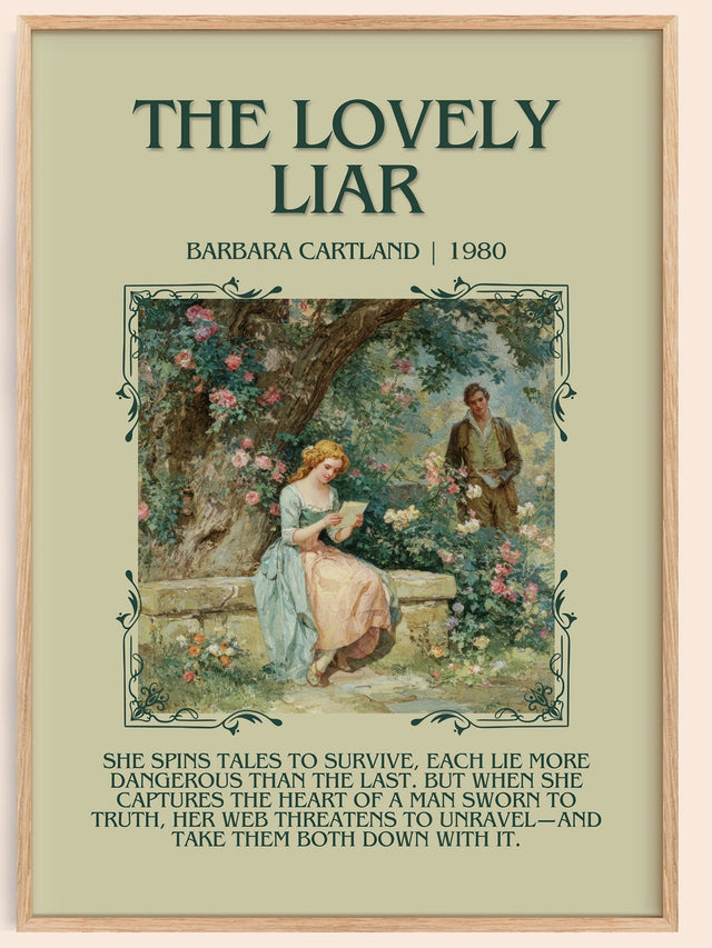 The Lovely Liar Minimalist Book Poster by Barbara Cartland