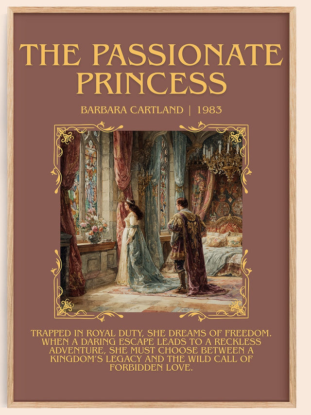 The Passionate Princess Minimalist Book Poster by Barbara Cartland