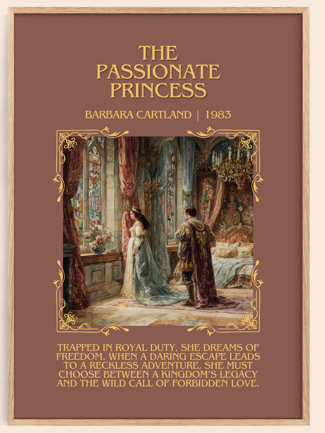 The Passionate Princess Minimalist Book Poster by Barbara Cartland