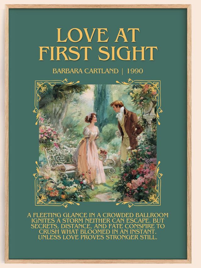 Love at First Sight Minimalist Book Poster by Barbara Cartland