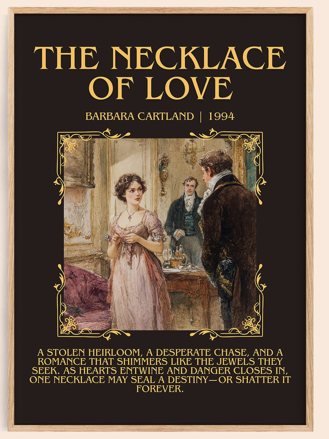 The Necklace of Love Minimalist Book Poster by Barbara Cartland