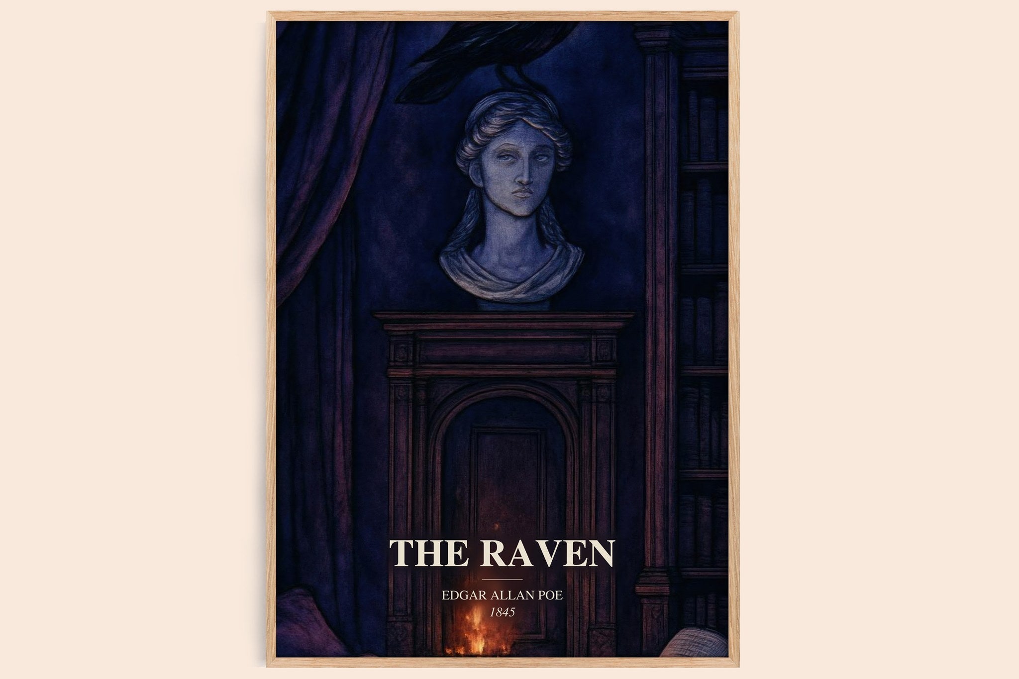 The Raven Book Watercolour Illustration by Edgar Allan Poe