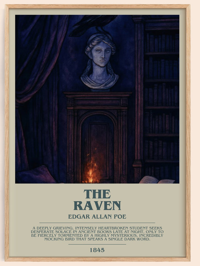 The Raven Bookish Wall Art by Edgar Allan Poe