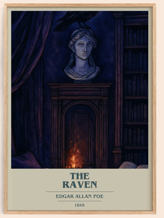 The Raven Book Cover Poster by Edgar Allan Poe