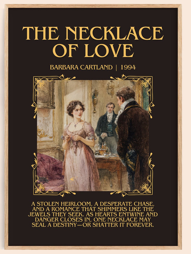 The Necklace of Love Minimalist Book Poster by Barbara Cartland
