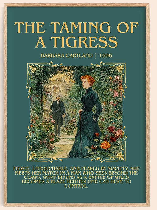 The Taming of a Tigress Minimalist Book Poster by Barbara Cartland