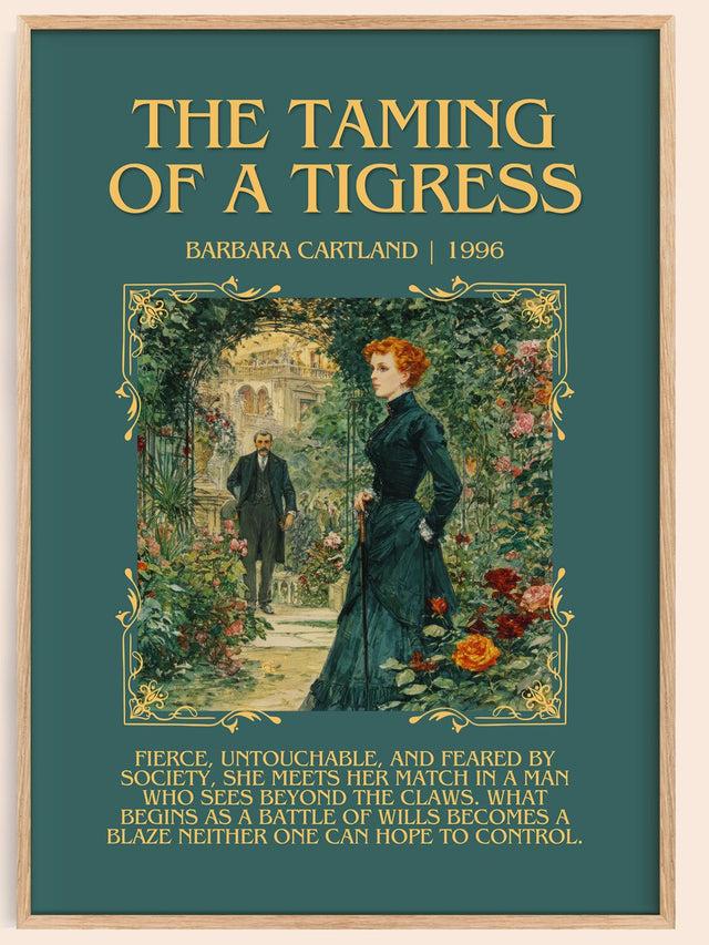 The Taming of a Tigress Minimalist Book Poster by Barbara Cartland