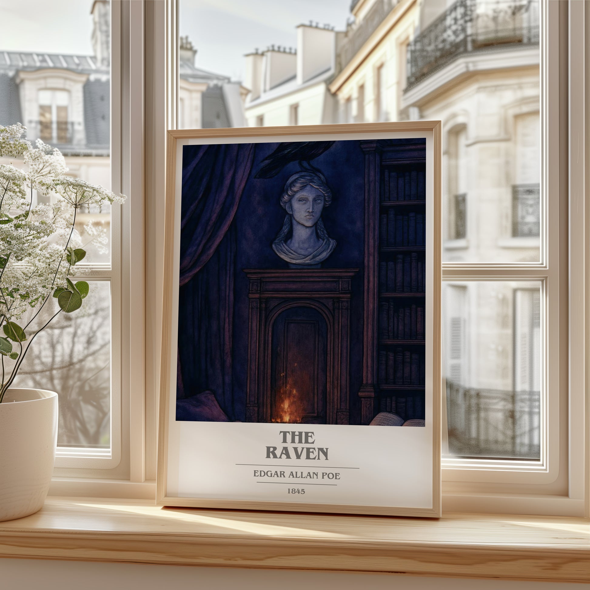 The Raven book cover poster colour and style options – Edgar Allan Poe book art