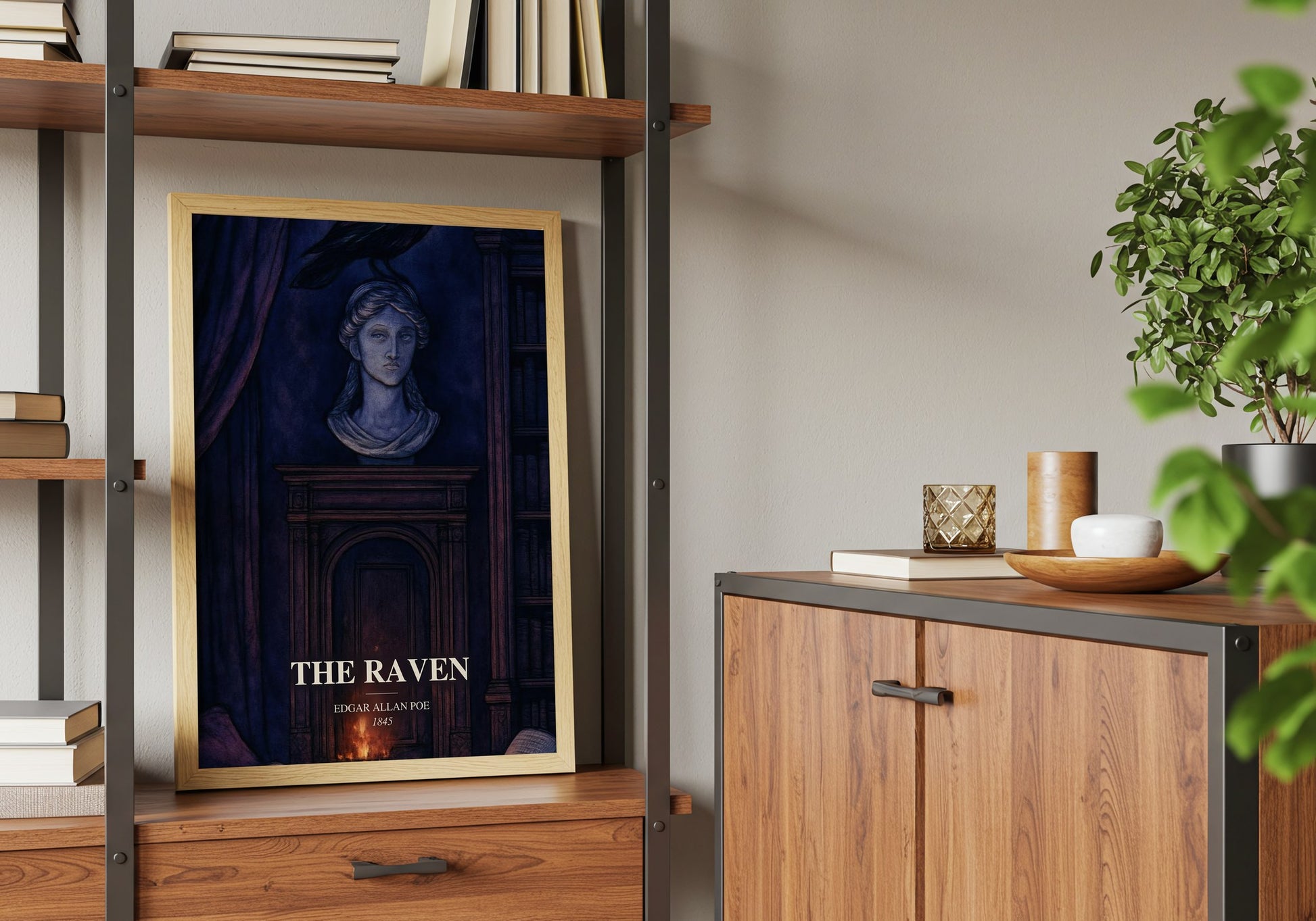 The Raven book watercolour illustration paper finish options – matte satin gloss