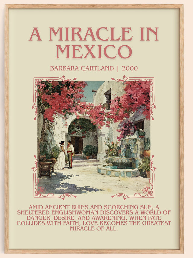 A Miracle in Mexico Minimalist Book Poster by Barbara Cartland